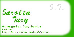 sarolta tury business card